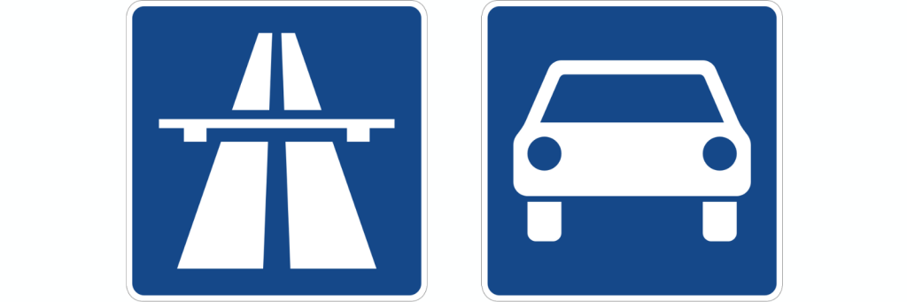 Autostrady w Niemczech i drogi ekspresowe w Niemczech - znaki drogowe