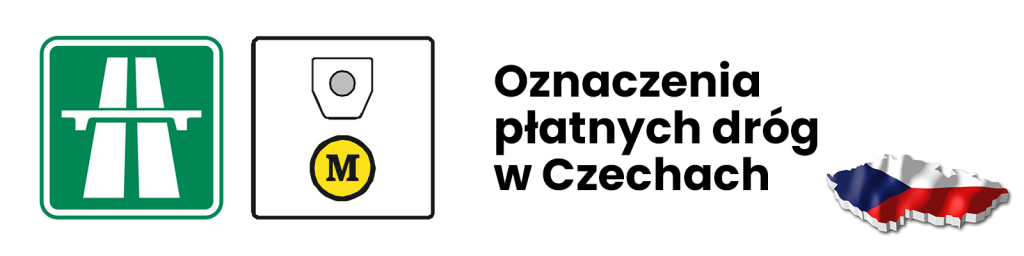 znak autostrady w Czechach - płatny odcinek autostrady lub innych płatnych dróg