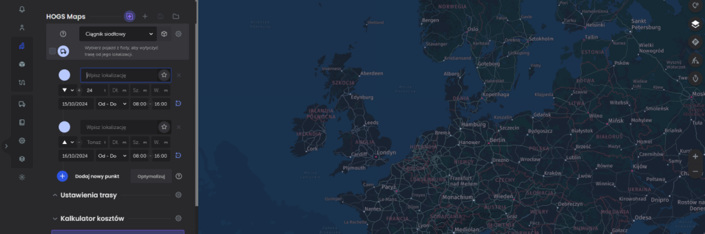 HOGS Maps - proste wyliczenie kosztów transportu drogowego w transporcie międzynarodowym