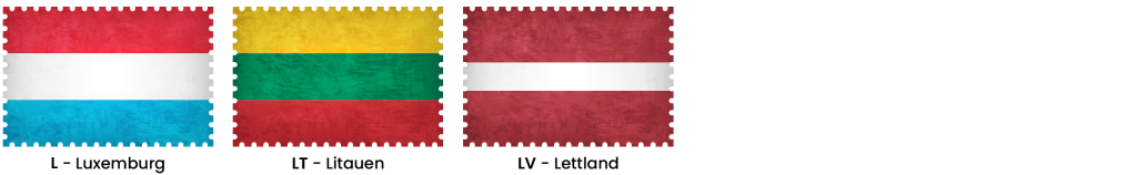 Ländercodes auf dem digitalen Tachographen – Codes mit dem Buchstaben L
