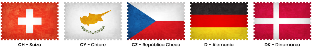 códigos de países en el tacógrafo digital: códigos con letras C y D
