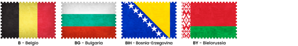 codici paese sul tachigrafo digitale - codici con la lettera B
