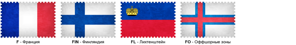 коды стран на цифровом тахографе - коды на букву F
