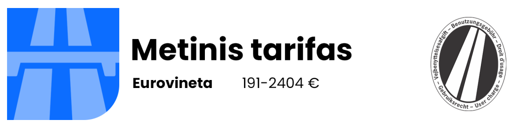 Eurovinija – metinis tarifas
