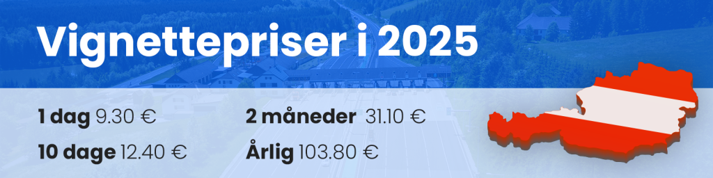 Priser på vignetter i Østrig 2025
