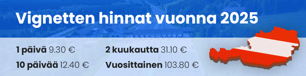 Vinjettien hinnat Itävallassa 2025
