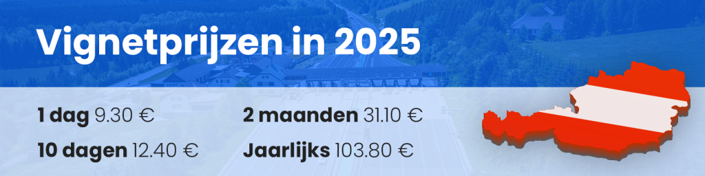 Prijzen vignetten Oostenrijk 2025
