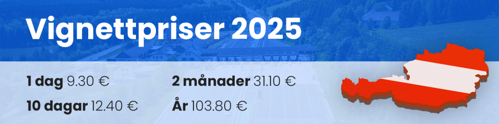 Priser för vinjetter i Österrike 2025
